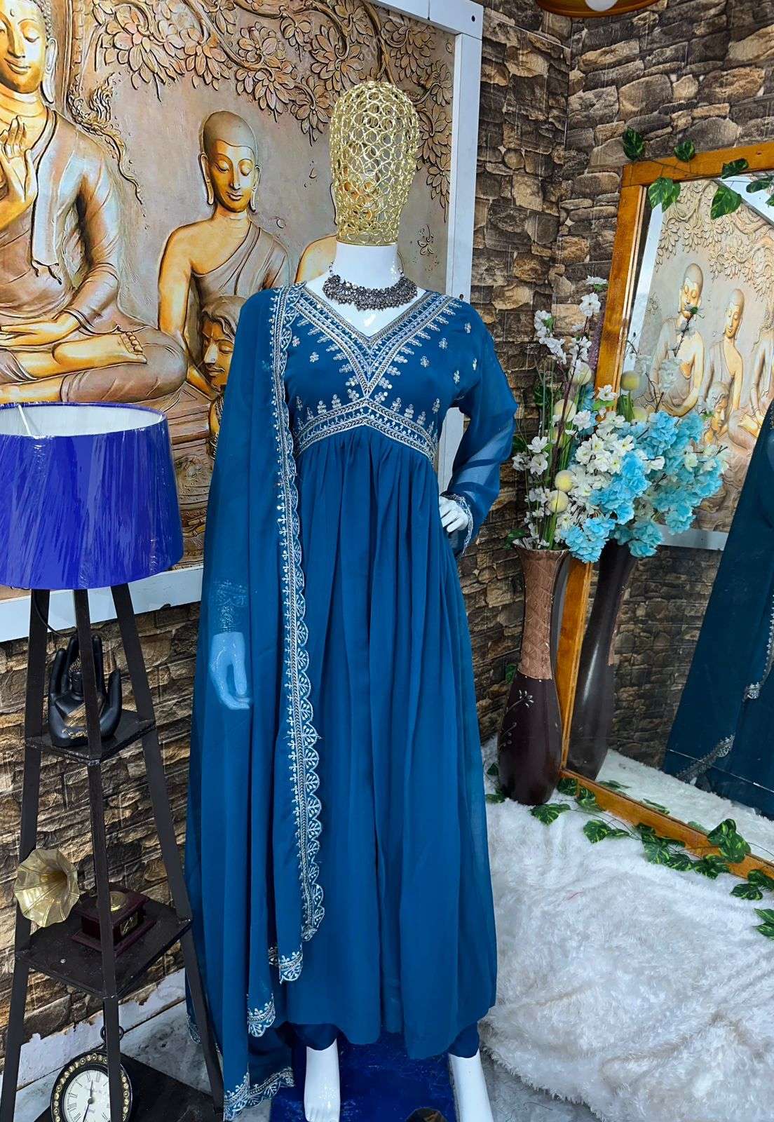 Bulk-buy Yc431 Court Style Retro French Light Blue Starry Sky Bead Bridal  Wedding Dress price comparison